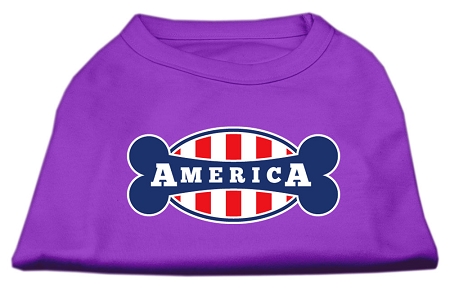 Bonely in America Screen Print Shirt Purple XS